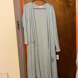 Lularoe NWT XL Sarah Long Cardigan Light Blue